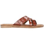 Bella Vita Womens Kin-Italy Brown Slide Sandals Shoes 6 Wide (C,D,W) BHFO 3648