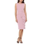 Betsy & Adam Womens Pink Ruffled Sheath Party Cocktail Dress 16 BHFO 7083