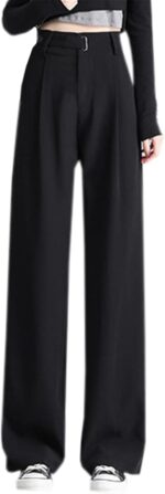 Betusline Women's Wide Leg Pants Business Casual Straight Office Trousers for Women, X-Small-3X-Large