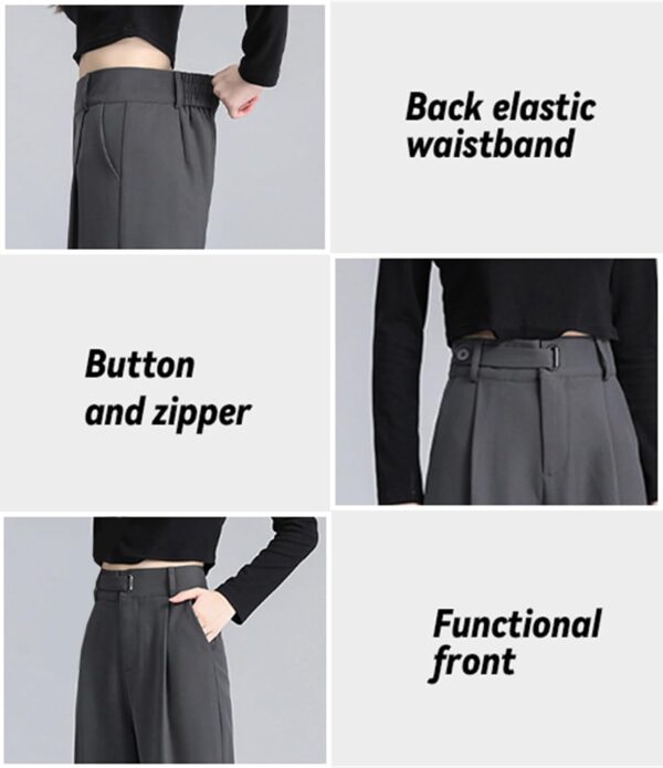 Betusline Women's Wide Leg Pants Business Casual Straight Office Trousers for Women, X-Small-3X-Large