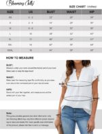 Blooming Jelly Womens White Blouse V Neck Ruffle Sleeve Flowy Shirts Dressy Casual Cute Summer Tops