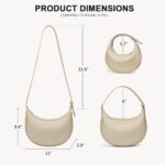 BOSTANTEN Crescent Shoulder Bag for Women Trendy Crossbody Hobo Purse Vegan Leather Clutch Handbag Adjustable Strap