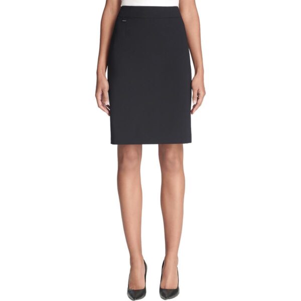 Calvin Klein Womens Navy Flat Front Lined Knee-Length Pencil Skirt 0 BHFO 6117