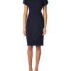 Calvin Klein Women's Tulip Sleeved Above The Knee Sheath Dress