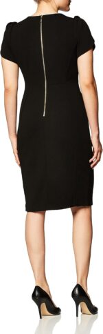 Calvin Klein Women's Tulip Sleeved Above The Knee Sheath Dress