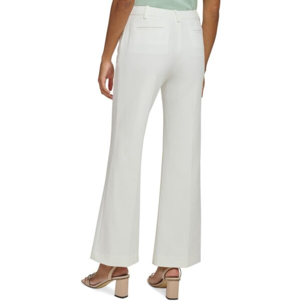 Calvin Klein Womens White Pleated Dress Pants Trousers Petites 10P BHFO 7172