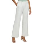 Calvin Klein Womens White Pleated Dress Pants Trousers Petites 10P BHFO 7172