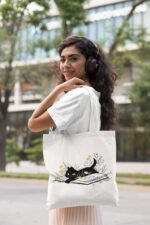 Canvas Tote Bag for Women with Inner Pocket Aesthetic Cute Shopping Tote Bags Reusable Grocery Bags