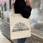 Canvas Tote Bag for Women with Inner Pocket Aesthetic Cute Shopping Tote Bags Reusable Grocery Bags