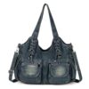 Casual Washed Denim Shoulder Bags Top Handle Lady's Hobo Bags Women Purses And Handbags