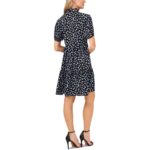 CeCe Womens Blue Causal Floral Print V-Neck Shift Dress XS BHFO 5041