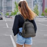 Chrysansmile Genuine Leather Backpack Purse For Women Fashion Casual Backpacks For Women Ladies Shoulder Bags - Black Star