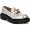 Circus by Sam Edelman Womens Ella Silver Loafers Shoes 8 Medium (B,M) BHFO 5219