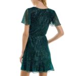 City Studio Womens Green Metallic Cocktail And Party Dress Juniors M BHFO 7676