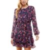 City Studio Womens Party Short Floral Mini Dress Juniors BHFO 5183