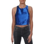 City Studio Womens Satin Sleeveless Crop Top Blouse Juniors BHFO 8048