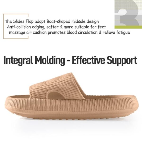 Cloud Pillow Slippers for Men and Women - Non-Slip Quick Drying Shower Sandals with Thick Sole - Comfortable EVA Slides