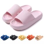 Cloud Pillow Slippers for Men and Women - Non-Slip Quick Drying Shower Sandals with Thick Sole - Comfortable EVA Slides