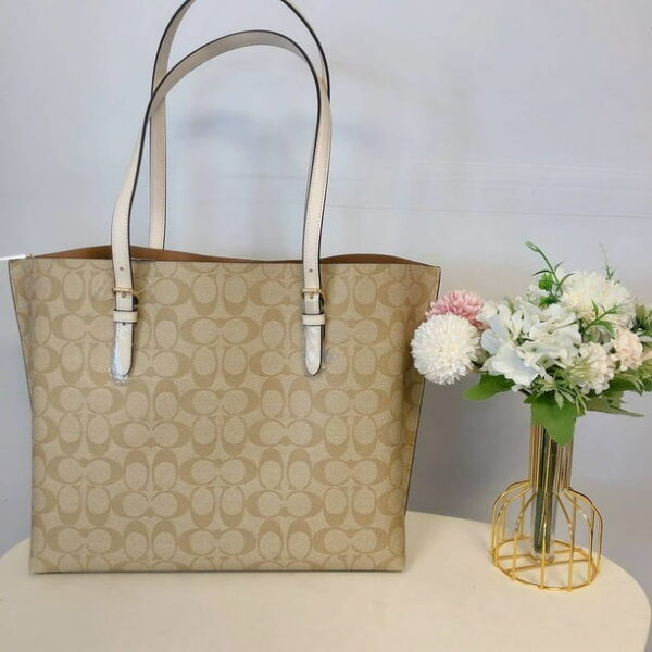 Coach 1665 Mollie Tote In Signature Canvas IN Khaki Chalk