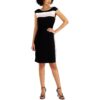 Connected Apparel Womens Black Office Knee-Length Sheath Dress 12 BHFO 0322