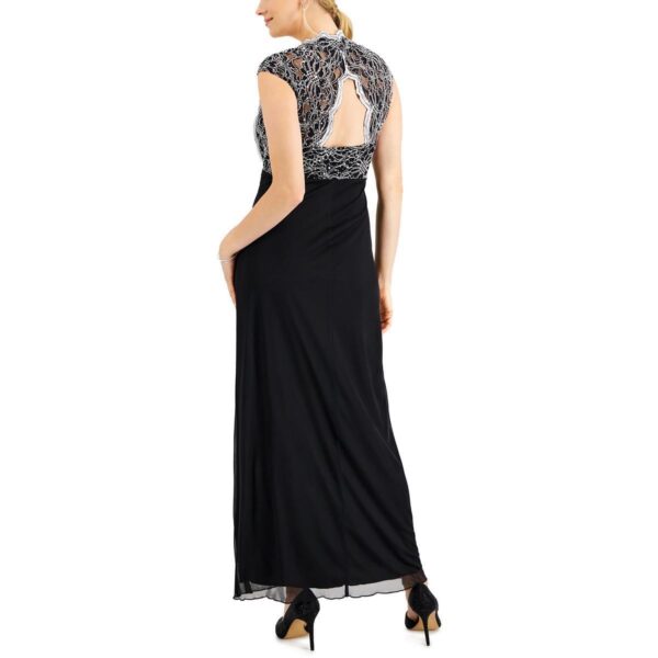 Connected Apparel Womens Black Ruffled Long Party Shift Dress 10 BHFO 5635