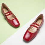 C.Paravano Mary Jane Shoes for Women | Women's Flats | Women Square Toe Flats | Leather Mary Jane