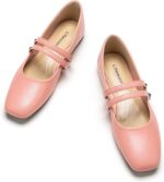 C.Paravano Mary Jane Shoes for Women | Women's Flats | Women Square Toe Flats | Leather Mary Jane