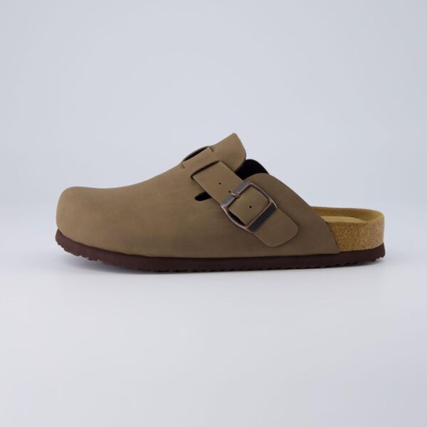 CUSHIONAIRE Hana Slip-On Buckle Clog with Cork Footbed +Memory Foam, Wide Widths Available