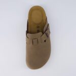 CUSHIONAIRE Hana Slip-On Buckle Clog with Cork Footbed +Memory Foam, Wide Widths Available