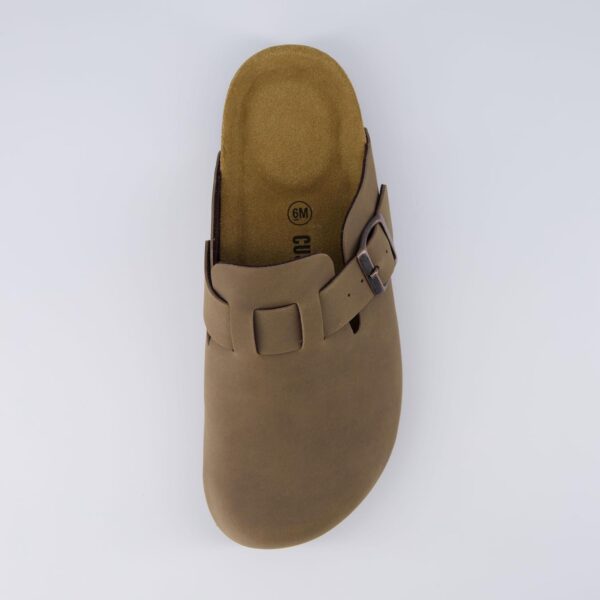 CUSHIONAIRE Hana Slip-On Buckle Clog with Cork Footbed +Memory Foam, Wide Widths Available