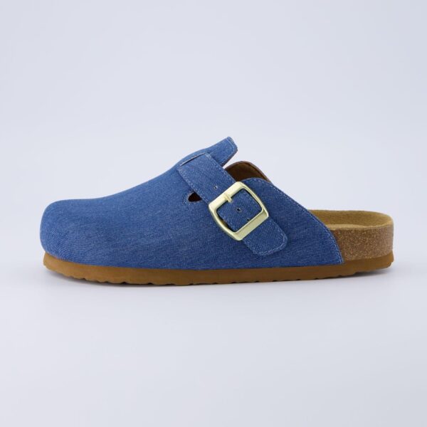 CUSHIONAIRE Hana Slip-On Buckle Clog with Cork Footbed +Memory Foam, Wide Widths Available