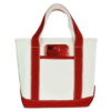 DALIX 14" Mini Small Cotton Canvas Gift Tote Bag in Red