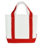 DALIX 14" Mini Small Cotton Canvas Gift Tote Bag in Red