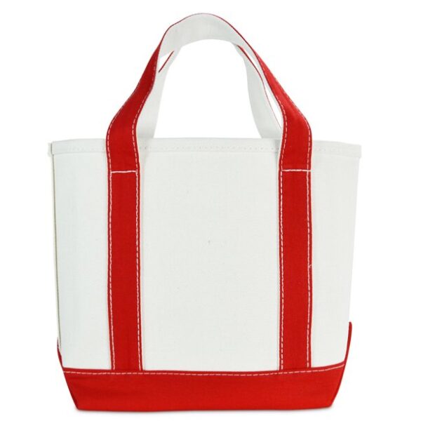 DALIX 14" Mini Small Cotton Canvas Gift Tote Bag in Red