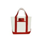 DALIX 14" Mini Small Cotton Canvas Gift Tote Bag in Red