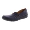 David Tate Womens Plum Navy Leather Casual Shoes Shoes 6 Narrow (AA,N) BHFO 2113