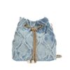 Denim Bucket Bag, Jean Purses for Women Denim Crossbody Bags Hobo Bag Drawstring Handbag