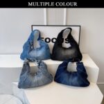 Denim Purse, Trendy Jean Purses for Women Denim Hobo Bag Y2K Shoulder Bag Handbags