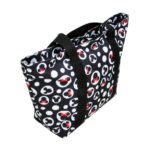 Disney Mickey Mouse Tote Bag Minnie Icon Zippered Black Travel Handbag