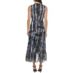 DKNY Womens Black Twisted Front Chiffon Fit & Flare Dress 2 BHFO 9431