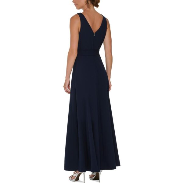 DKNY Womens Navy Crepe Long Formal Evening Dress Gown 14 BHFO 5343