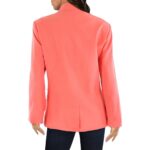 DKNY Womens Orange Woven Long Sleeves Two-Button Blazer Jacket L BHFO 9139