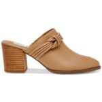 Dolce Vita Womens Tabitha Tan Faux Leather Block Heel 10 Medium (B,M) BHFO 6295