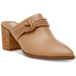 Dolce Vita Womens Tabitha Tan Faux Leather Block Heel 10 Medium (B,M) BHFO 6295