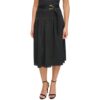 Donna Karan Womens Belted Burnout Midi A-Line Skirt BHFO 8902