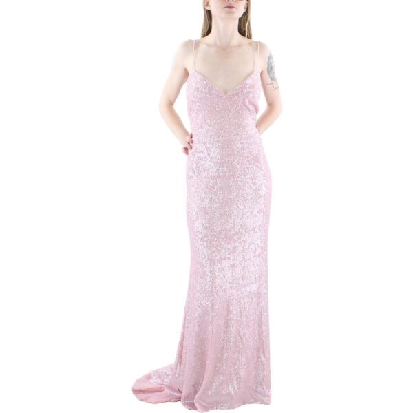 Donna Karan Womens Purple Mermaid Sequined Formal Evening Dress Gown 2 BHFO 6325