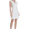 Donna Morgan Women's V-Neck Ruffle Mini Dress