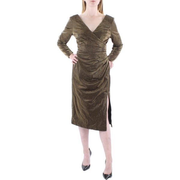 Dress The Population Womens Lois Gold Party Bodycon Dress Evening XS BHFO 5319