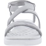 Easy Spirit Womens Treasur 2 Silver Wedge Sandals 12 Medium (B,M) BHFO 8488