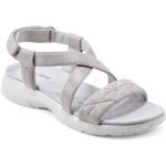 Easy Spirit Womens Treasur 2 Taupe Wedge Sandals 11 Narrow (AA,N) BHFO 9350